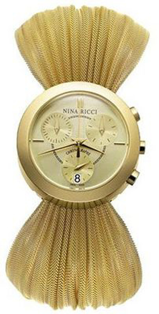 Εικόνα της ΓΥΝΑΙΚΕΙΟ ΕΛΒΕΤΙΚΟ ΩΡΟΛΟΓΙ NINA RICCI No21 ΧΡΟΝΟΓΡΑΦΟΣ ΕΠΙΧΡΥΣΟ