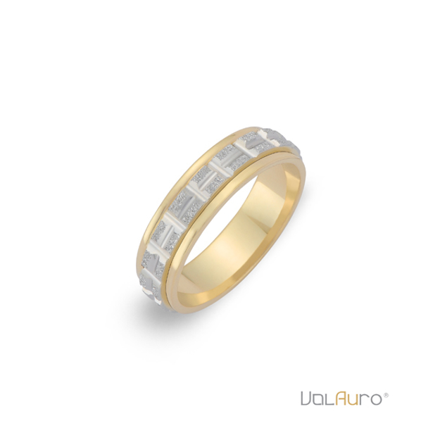 Εικόνα της ΒΕΡΑ ΔΙΧΡΩΜΗ ΔΙΠΛΗ 14K ΣΧΕΔΙΟ 191Α ΕΠΑΝΩ ΣΚΑΛΙΣΤΗ ΛΕΥΚΗ 