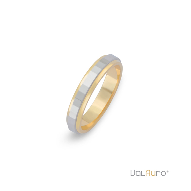 Εικόνα της ΒΕΡΑ ΔΙΧΡΩΜΗ ΔΙΠΛΗ 14K ΣΧΕΔΙΟ 60Α ΕΠΑΝΩ ΛΕΥΚΗ 