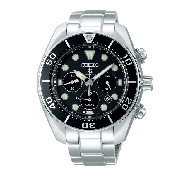 Εικόνα της ΑΝΔΡΙΚΟ ΩΡΟΛΟΓΙ SEIKO PROSPEX SOLAR ΧΡΟΝΟΓΡΑΦΟΣ ΜΕ ΖΑΦΕΙΡΙ ΚΡΥΣΤΑΛΛΟ